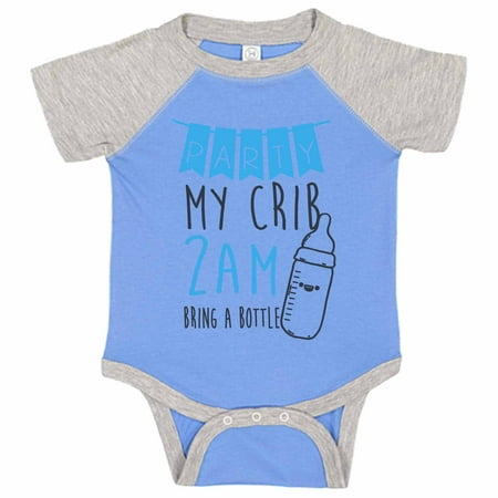 Funny Threadz Kids Funny Party Baseball Bodysuit Raglan Party