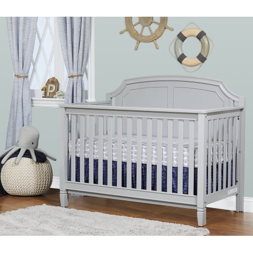 Convertible Crib (Gray)5in1 Converts from Baby Crib to Toddler Bed