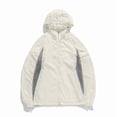 thumbnail image 7 of Men's Full Zip Hooded Windbreaker Lightweight Outdoor Hiking Jacket UPF Cooling Mesh Patchwork Quick Dry for Golf Fishing Size 3XL White-A, 7 of 7