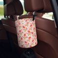 thumbnail image 5 of Kdxio Floral Mugs And Strawberries Car Trash Can Garbage Car Accessories Trash Can Car Waste Bin for for Driver and Passenger Any Vehicle, 5 of 7
