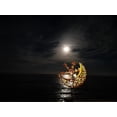 thumbnail image 2 of Luces solares de jardín al aire libre, molino de viento de luna de metal tallado hueco JAMW Sencillez, 2 of 5