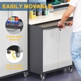 thumbnail image 5 of IKIMI 6-Piece Heavy Duty Garage Cabinet System with Workbench, Lockable Steel Storage Cabinets, Modular Tool Storage Organizer for Garage & Workshop , Gray, 5 of 7