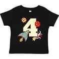 thumbnail image 3 of Inktastic 4th Birthday Outer Space Theme Boys or Girls Toddler T-Shirt, 3 of 5