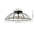 thumbnail image 3 of JONATHAN Y Ambros 23.5" Modern Industrial Metal Dimmable Stripe Half-Cage Integrated LED Flush Mount, Black/Gold Painting, JYL7148A, 3 of 8