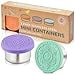 thumbnail image 2 of Everusely Mini 3x1.5 oz Leakproof Salad Dressing Container To Go, Stainless Steel Small Condiment Containers with Lids, Sauce Containers For Lunch Box,Dressing Cups with Lids,Dip Containers,Sauce Cups, 2 of 4
