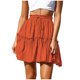 thumbnail image 1 of Moda mujer sólido Casual vendaje fruncido volantes cintura elástica faldas Wmkox8yi FGJ2038, 1 of 9