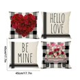 thumbnail image 3 of Fiudx Almohadas de San Valentín, Juego de Cojines con Estampado de Corazones Románticos, Cojines de Tela de Algodón Suave, Ideales para Decorar El Sofá y La Cama, Regalo Perfecto para Tu Novia, Juego, 3 of 6