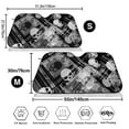 thumbnail image 3 of Uemuo Seamless Pattern With Skulls Pattern Accordion Car Windshield Sun Shade, Foldable Reflective Sun Visor for Car, Reflector Windshield Sunshade-Small, 3 of 7