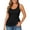 Black, variant on CAIVO Women Shirts Casual Lightweight Layering Tank Tops Breathable Sleeveless For Everyday Comfort Versatility O-Neck Solid Color Stylish Shirts
