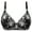 Black, variant on Women's Embroidered Floral Plus Size Push Up Side Nipple Adjuster Bra Cover Without Underwire Push up Bra Women