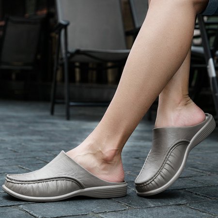 

Vedolay 2023 Mens Slippers Men s Massage Soft Non-Slip Quick Drying Open Toe Shower Shoes Khaki 11