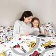 thumbnail image 5 of jejeloiu Yellow Excavator Bulldozer Queen Comforter Set,Cartoon Equipment Truck Bedding Sets,Gray White Red Bedding Comforter Set For Boys Kids,Breathable Home Decor Reversible,3 Pieces, 5 of 8