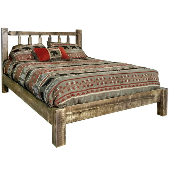 Homestead Collection Full Platform Bed, Stain & Clear Lacquer Finish