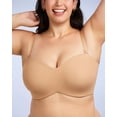 thumbnail image 4 of Sujetador sin tirantes HSIA talla grande con aros, ligeramente forrado, beige, 4 of 6