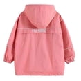 thumbnail image 3 of Girls Windbreaker Jacket Lightweight Wind and Water Resistant Insulated Outerwear Girls Thin Fleece Jacket with Elastic Cuff, 3 of 9