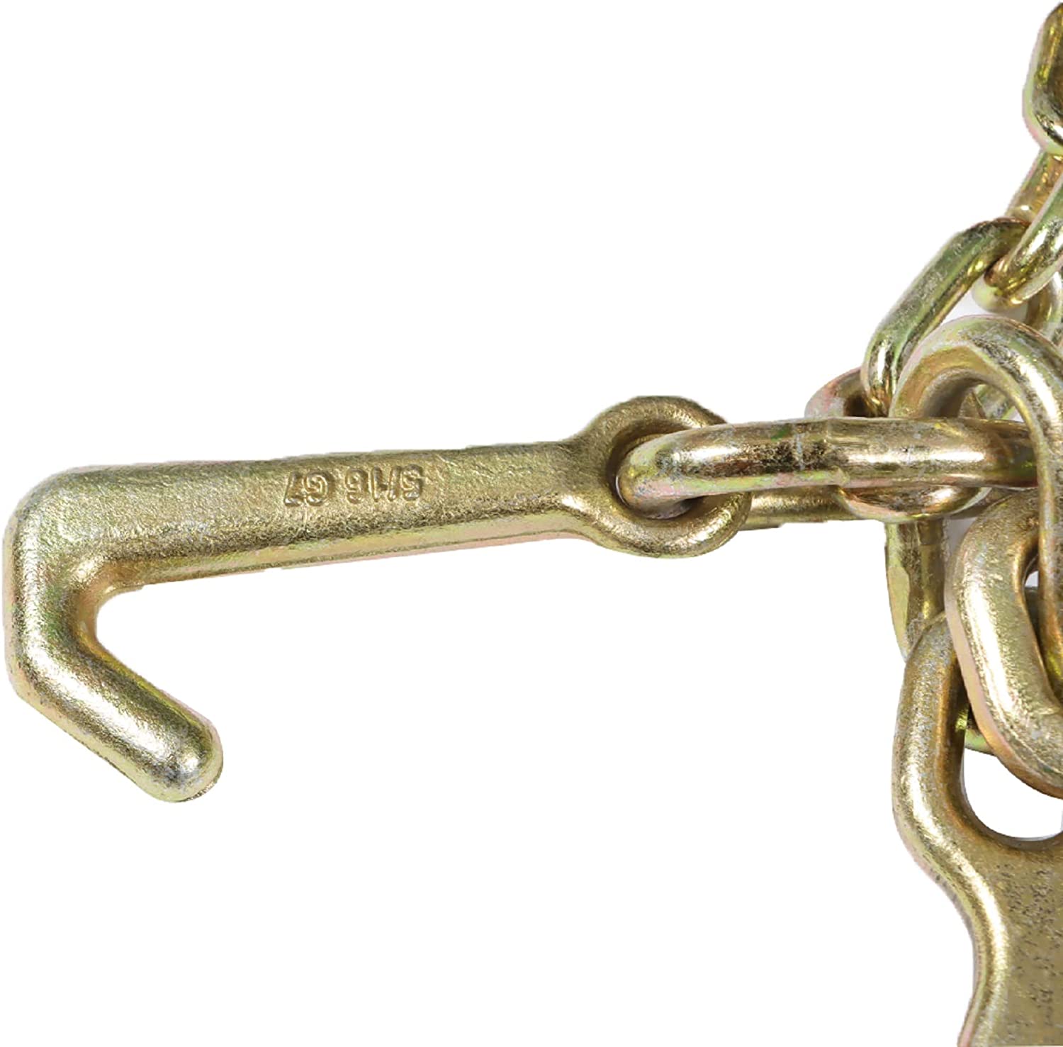 EPOTOOR V-Chain Bridle w/ 8" Medium J Hooks, T- Hook & J-Hook w/Grab Hooks 5/16''x3' G70