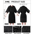 thumbnail image 2 of 4 Pzas Bata de Cliente de Salón Salón de Peluquería Barbero Cape Batas Capas Corte de Cabello Cape Batas de Salón Kimono con Cinturón de Cintura Ajustable con Lazo para Cubierta de Delantal de Salón, 2 of 7
