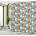 thumbnail image 4 of Ambesonne Alien Shower Curtain, Characters Space Journey Fun, 69"Wx70"L, Deep Sky Blue Multicolor, 4 of 4