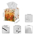 thumbnail image 3 of FUIALDOLG Stylish Tissue Box Cover Square with Maple Leaves Fall - PU Leather Tissue Boxes Holder Waterproof Decorative Cube Cover for Bathroom and Home, 5.1"X5.1"X5.5", 3 of 7