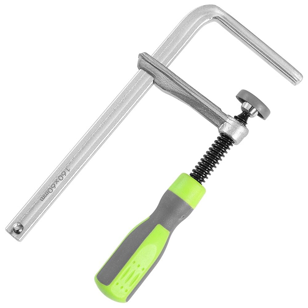 2Pcs Guide Rail Clamps with Plastic Handle Screw Action Arm for Woodworking MFT Table Track Saw Rails