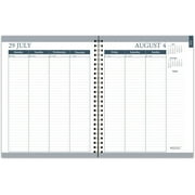 House of Doolittle Monthly and Weekly Academic Calendar Planner, Black Suede Like Cover, 12 Months July-August, 7" x 9"