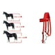 thumbnail image 5 of Soidarity Riendas de montar Equipo de caballo ajustable Cabestro Brida de caballo Montar a caballo Dispositivo ecuestre Espesar Ropa Deportiva, Zapatos Rojo L, 5 of 6