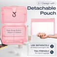 thumbnail image 4 of Neceser colgante KAZAY con funda aprobada por la TSA, color rosa, 4 of 7