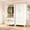 White, variant on 71 Inch Tall Wardrobe Cabinet, 2-Door Metal Storage Closet with Hanging Rod, 2 Drawers and Adjustable Shelf for Bedroom, Office, Entryway, Black