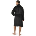 thumbnail image 4 of PAVILIA Mens Robe, Soft Robe for Men, Fleece Warm Long Bathrobe for Bath Shower Spa with Shawl Collar and Pockets, Plush Microfiber - Black, 4 of 8