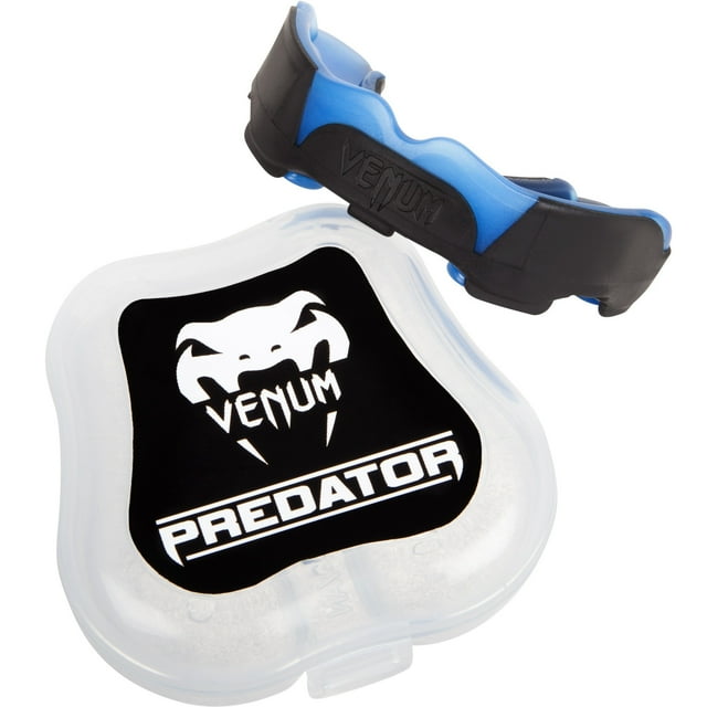 Protector bucal Venum Predator negro/azul con funda protectora