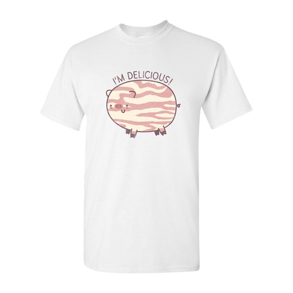 I'm Delicious Bacon Pig Food BeanePod Artworks Art Funny DT Adult T-Shirt Tee