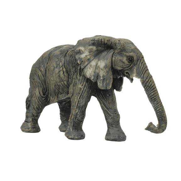 Walking Elephant Decorative Indoor Outdoor Garden Polyresin Tabletop Figurine Garden Statues