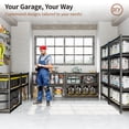 thumbnail image 6 of RoomFave Heavy Duty Garage Shelving Unit, 2000LBS Capacity, 5-Tier Adjustable Metal Storage Rack for Basement, Warehouse, Utility Room, 35.5"W x 16"D x 72"H, 6 of 9