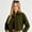 Army Green, variant on CBASIHI Womens Cropped Corduroy Jackets- Casual Vintage Loose Fit Classic Collar Long Sleeve Lightweight Button Down Shackets Pink Size S-2XL