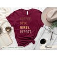 thumbnail image 6 of Coffee Spin Nurse Repeat Shirt - Grunge Fonted Retro Colors, Short Long Sweatshirt Style, Perfect for Nurses and Coffee Lovers, 6 of 10