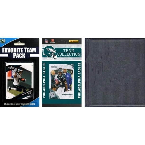 C & I Collectables 2010EAGLESTSC NFL Philadelphia Eagle sous Licence 2010 Jeu d'Équipe Score et Favori Joueur Trading Pack Carte Plus Album de Stockage
