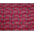thumbnail image 4 of oneOone Polyester Lycra Fabric Fish Block Printed Fabric 1 Yard 56 Inch Wide, 4 of 4