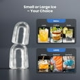 thumbnail image 6 of Moifoi Ice Maker Countertop, 26 lbs/24 H, 8 Pcs Ice  in 6 Mins, Portable Ice Maker Machine with Self-Cleaning, Interior Lighting,  2 Sizes Bullet Ice, Black, 6 of 7