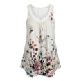 thumbnail image 3 of LilyLLL Womens Summer Sleeveless Floral Print Blouse T Shirt Tank Top, 3 of 4