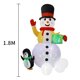 thumbnail image 2 of Juguete de Papá Noel de dibujos animados Adornos inflables de modelo gigante de dibujos animados, regalos de Navidad y Año Nuevo (muñeco de nieve de 1,8 m EE. UU.), 2 of 7