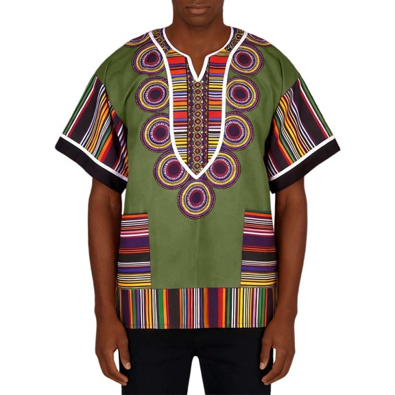 CONZONE Men's African T-Shirts Short Sleeve T Shirts for Men Casual Crew Neck Traditional Graphic Lightweight Tees Soft Cozy Athletic Tops