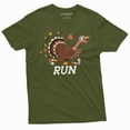 thumbnail image 6 of Thanksgiving funny shirt turkey running t-shirt run funny Thanksgiving dinner tee shirt (3X-Large Grey), 6 of 7