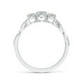 thumbnail image 2 of ANGARA Natural Diamond Braided Three Stone Engagement Ring in 14K White Gold for Women (Size-4.3mm| Color-J| Clarity-I2) | April Birthstone, Anniversary, Jewelry Gift for Women | Natural Diamond Ring, 2 of 8