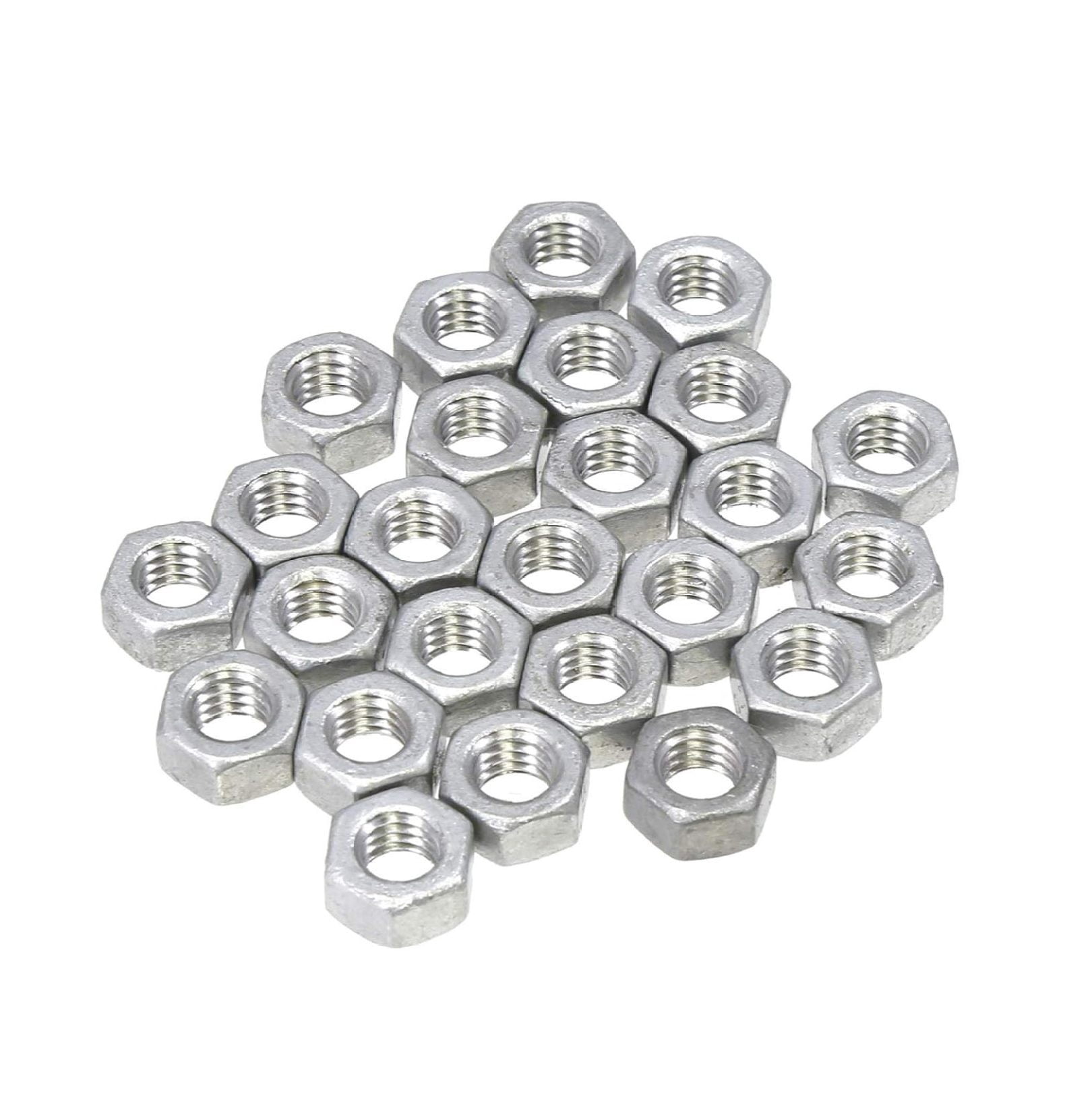 5/16" x 2 1/2" Long Carriage Bolts with Nuts, Galvanized Steel (Set of 25)