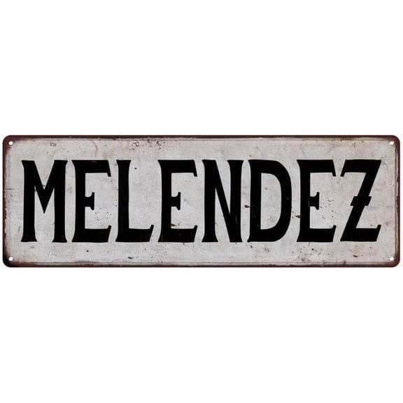 MELENDEZ Vintage Look Rustic Chic Metal Sign 6x18 106180036905