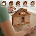 thumbnail image 2 of TNOBHG Coin Bank for Adults Wooden Piggy Bank Money Box Creative Shape Smooth Edge Handmade Decorative Money Saving Piggy Bank Desktop Ornament, 2 of 8