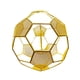 thumbnail image 4 of Pantalla de lámpara colgante de malla con forma de balón de fútbol, ​​decoración de repuesto para luminarias Dorado, 4 of 9