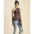 thumbnail image 3 of Moomaya Sleeveless Single Shoulder Asymmetric Printed Top - Women's Stylish Top, 3 of 9