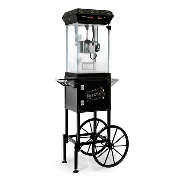 HMYG Machine à Maïs Soufflé 6 Oz : Ce popper à Maïs Soufflé de Style Cinéma 480 W. Il Comprend un Tiroir old Maid pour Ramasser les Grains Non Soufflés, Rendant le Nettoyage Facile
