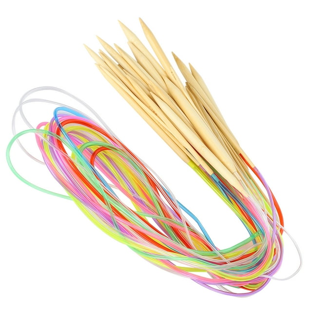 FLAMEEN Circular Needle, Double End Tube Needles 18Pcs For Sweaters For Cushions For Scarves